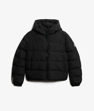 Hooded Sports Puffer Jacket Image 8