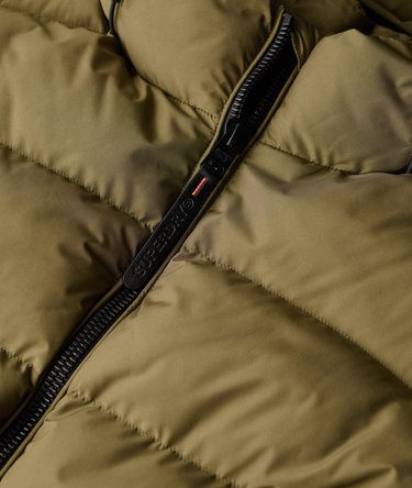 Hooded Sports Puffer Jacket Image 7