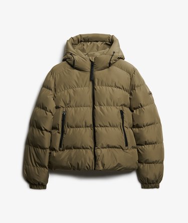 Hooded Sports Puffer Jacket Image 8