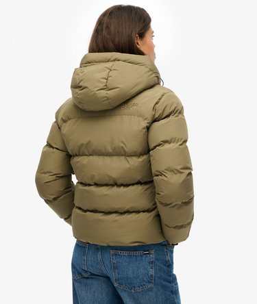 Hooded Sports Puffer Jacket Image 6