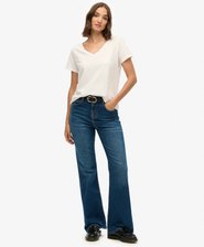 Organic Cotton High Rise Flare Jeans