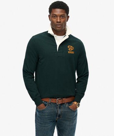 Gestreept Vintage Athletic rugbyshirt Image 1
