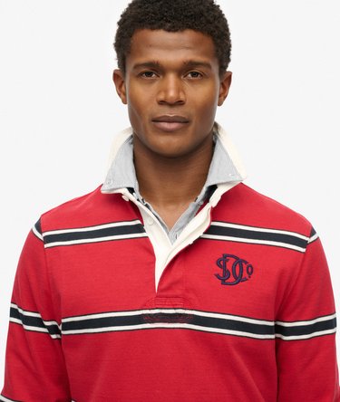 Camiseta de rugby a rayas Vintage Athletic Image 4