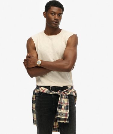 Raw Edge Slub Tank Top Image 1