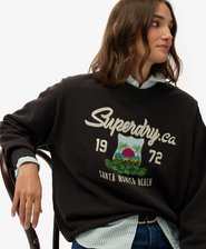 Souvenir Graphic Loose Crew Sweatshirt