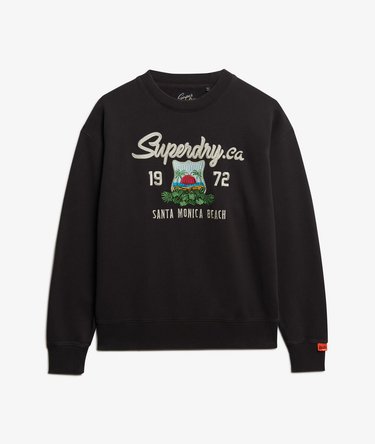 Souvenir Graphic Loose Crew Sweatshirt Image 7