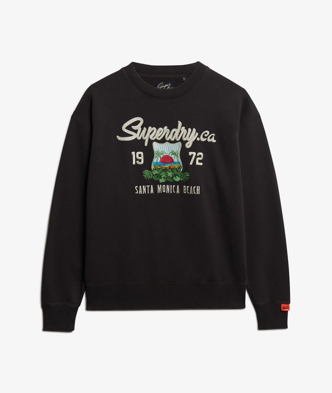 Souvenir Graphic Loose Crew Sweatshirt