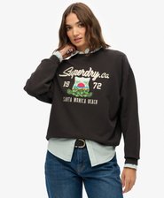 Souvenir Graphic Loose Crew Sweatshirt