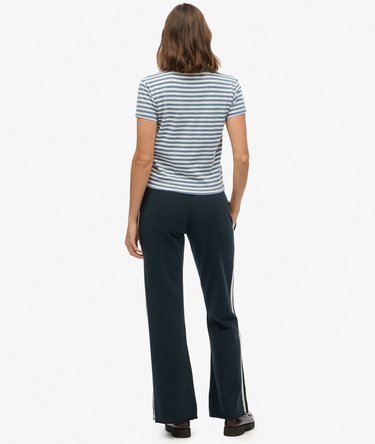 Athletic Stripe Flare Joggers Image 6