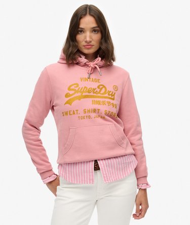 Embellished Vintage Logo Relaxed Hoodie Image 1