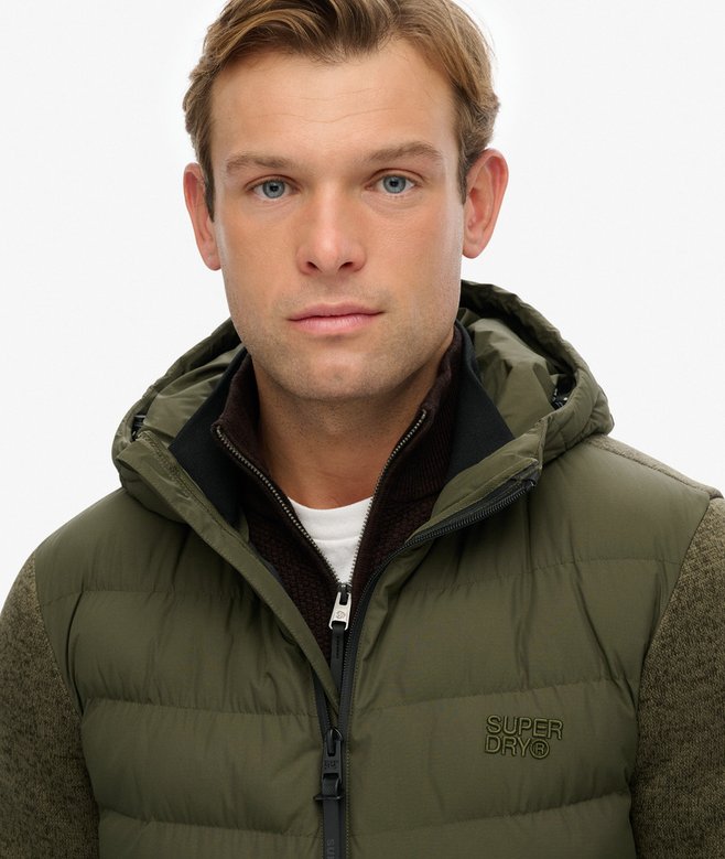 Hooded Storm Knit Hybrid Jacket