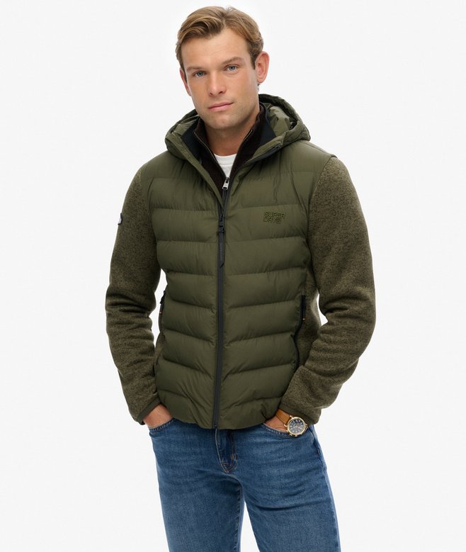 Hooded Storm Knit Hybrid Jacket