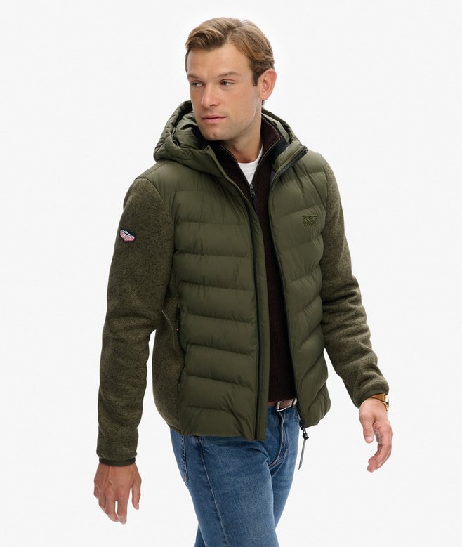 Hooded Storm Knit Hybrid Jacket