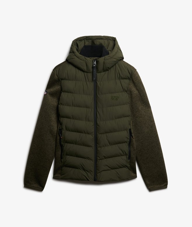 Hooded Storm Knit Hybrid Jacket