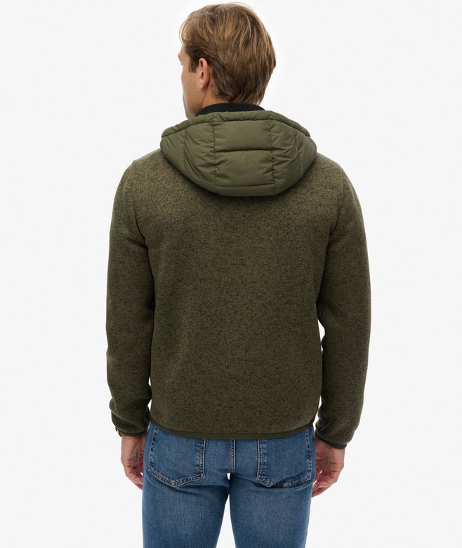 Hooded Storm Knit Hybrid Jacket