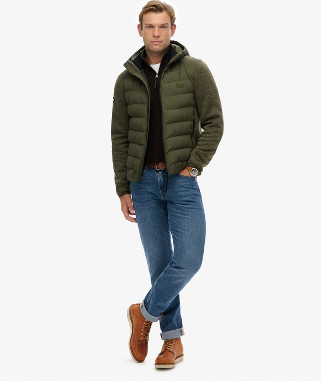Hooded Storm Knit Hybrid Jacket