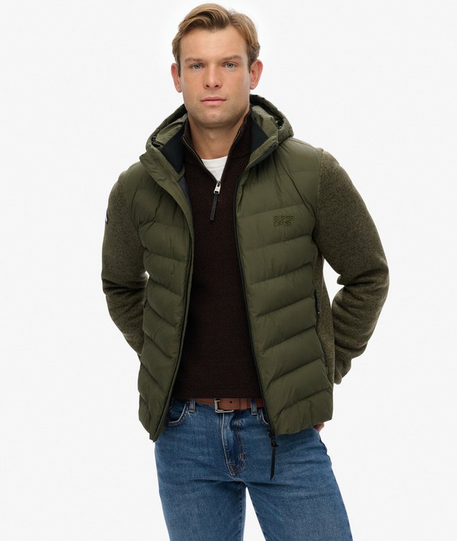 Hooded Storm Knit Hybrid Jacket