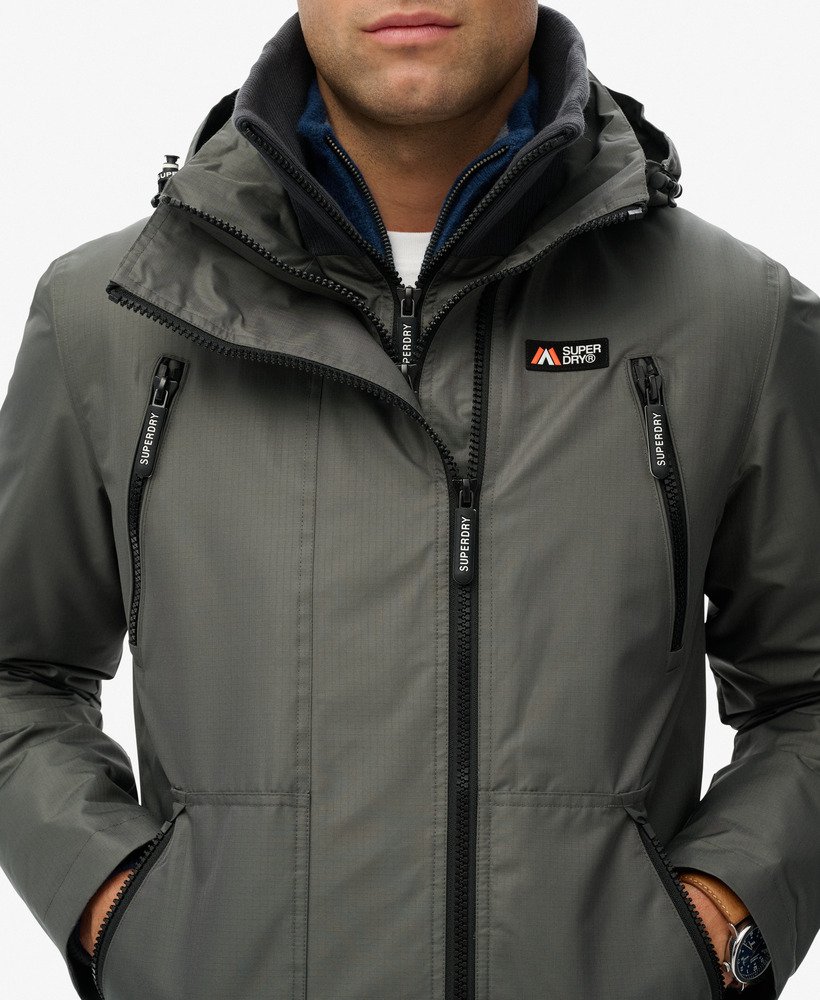 Superdry Herren Ultimate SD Windjacke Mit Kapuze - Flammenorange XXL, Wasserabweisend, Lockere Passform