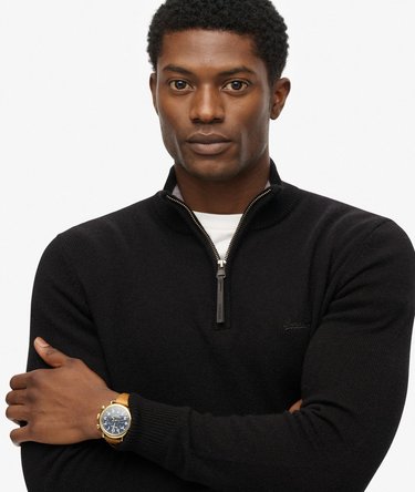 Wool Blend Half Zip Jumper Image 4