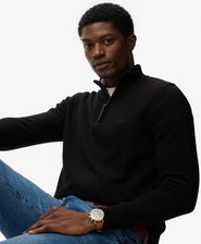 Wool Blend Half Zip Jumper