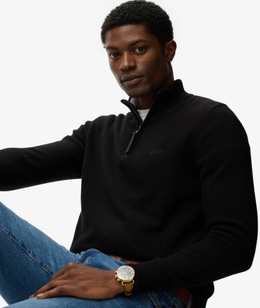 Wool Blend Half Zip Jumper Image 2