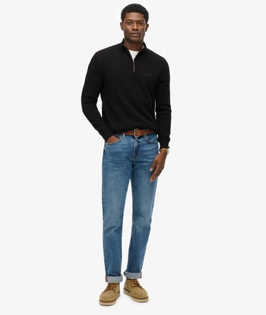 Wool Blend Half Zip Jumper Image 3