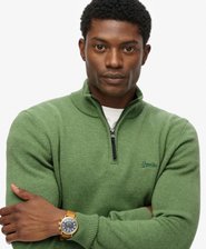 Pull mi-zipp&eacute; en m&eacute;lange de laine