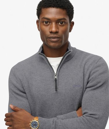 Wool Blend Half Zip Jumper Image 4