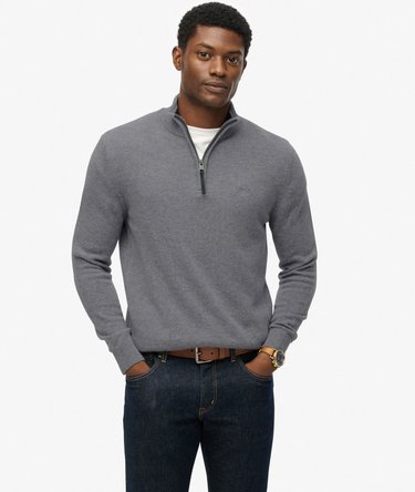 Wool Blend Half Zip Jumper Image 1