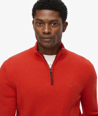 Wool Blend Half Zip Jumper Image 4