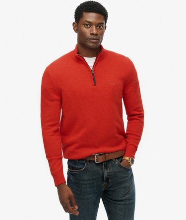 Wool Blend Half Zip Jumper Image 1