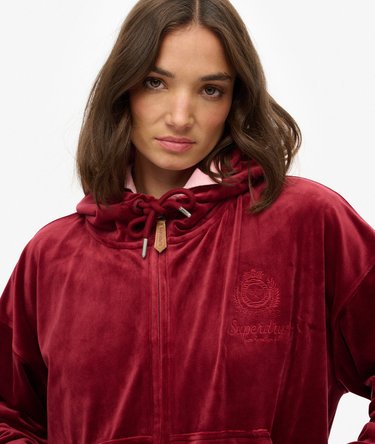 Sweat à capuche zippé en velours Country Club Image 4
