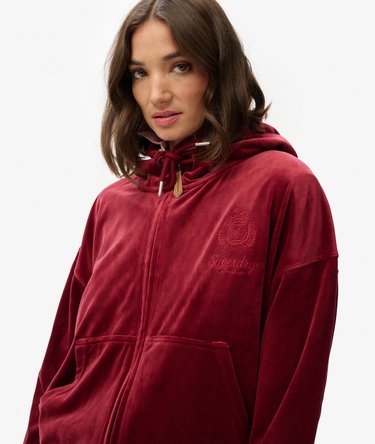 Sweat à capuche zippé en velours Country Club Image 2