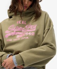 Vintage Logo Rhinestone Hoodie