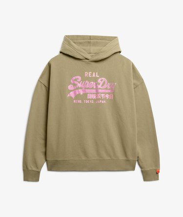 Vintage Logo Rhinestone Hoodie Image 7