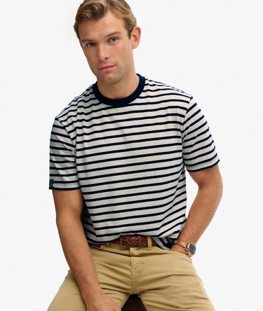 T-shirt w paski z kolekcji Merchant Store Image 2