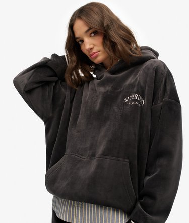 Country Club Velour Relaxed Hoodie Image 2