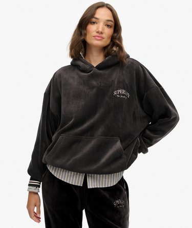 Country Club Velour Relaxed Hoodie Image 1