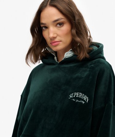 Country Club Velour Relaxed Hoodie Image 4