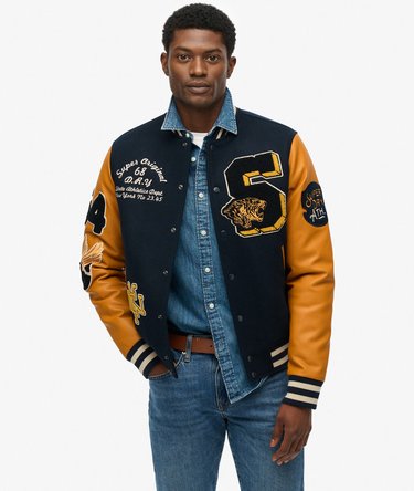 Vintage Patched Varsity Jkt Image 5