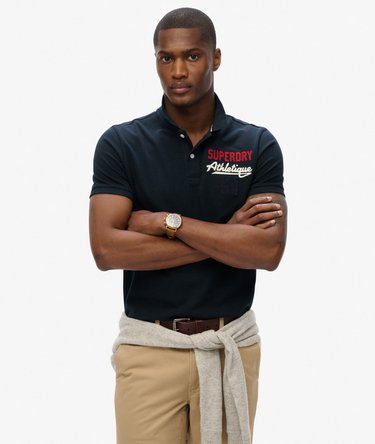 Klassisches Poloshirt mit Applikation Image 1