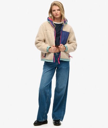 Vintage Hooded Sherpa Jacket Image 2