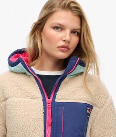 Vintage Hooded Sherpa Jacket Image 3
