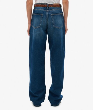 Organic Cotton High Rise Wide Leg Jeans Image 5