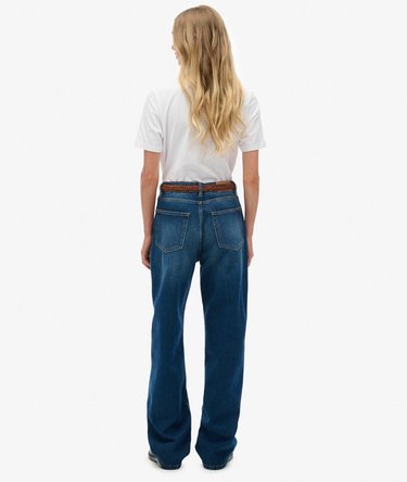 Organic Cotton High Rise Wide Leg Jeans Image 6