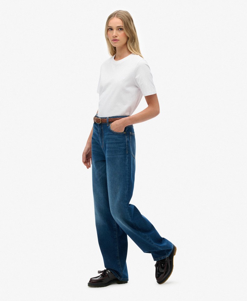 Full Size High Rise Garment Dye Wide Leg  Jeans
