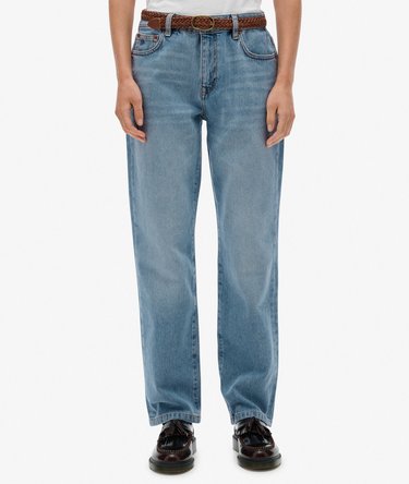 Organic Cotton Mid Rise Straight Jeans Image 4