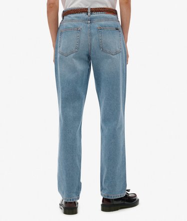 Organic Cotton Mid Rise Straight Jeans Image 5
