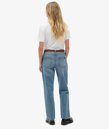 Organic Cotton Mid Rise Straight Jeans Image 6