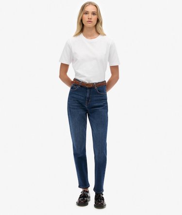 Organic Cotton High Rise Mom Jeans Image 1